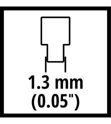 KETTING - 1 STUK - 35 CM / 52 SCHAKELS- SCHAKELDIKTE: 1,3 MM - KETTINGSTEEK: 3/8"