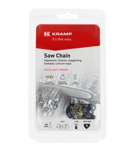 ZAAGKETTING, 3/8", 1.3MM, 52 SCHAKELS, HALFHAAKSE BEITEL, KRAMP