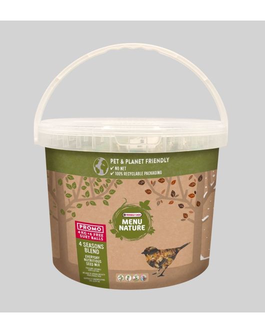 VERSELE-LAGA MENU NATURE 4 SEASONS BLEND 4 KG + 6 SUET BALLS Z.