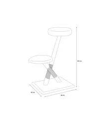 KRABPAAL LIRA WIT 95X52X102CM