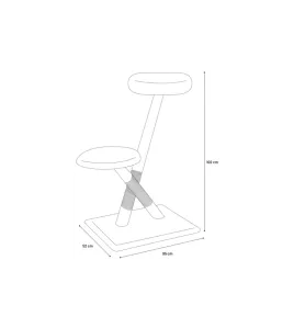 KRABPAAL LIRA WIT 95X52X102CM