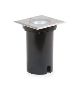 GRONDINBOUWSPOT SQUARE 230V GU10, DIAMETER 11CM, GU10 MAX 7W RVS 230V
