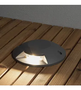 GRONDINBOUWSPOT POWERLED 230V, ROUND, SURFACE MOUNTED 2 WAY, DIAM 20CM, 2X 5W ALUMINIUM 230V