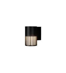 PISTOIA E27 230V WANDARMATUUR TUBE MET OPAAL ACRYLGLAS MET RASTER, 17CM, MAX 15W MATZWART 230V
