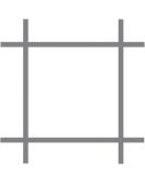 VOLINET VIERKANT GELAST VERZ. 19X1.45 60 CM X 25 M