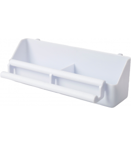 VOLIERE EETBAKJE BOB PLASTIC WIT 20X8X7CM VOLIERE EETBAKJE BOB PLASTIC WIT 20X8X7CM
