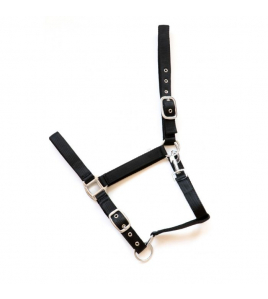 NYLON HALSTER NEOPREEN ZWART EXTRA-FULL