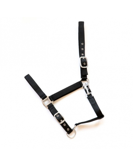 NYLON HALSTER NEOPREEN ZWART EXTRA-FULL