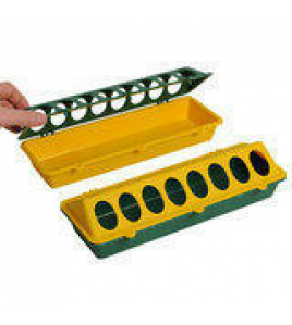 KUIKENVOERBAK KUNSTSTOF 30CM GEEL/GROEN