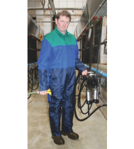 MELKERSOVERALL IMPORT BLAUW/GROEN, MAAT XXL