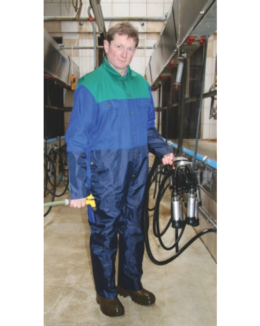 MELKERSOVERALL IMPORT BLAUW/GROEN, MAAT XXL