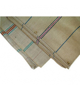 KOEDEK ZWAAR MET RINGEN, JUTE, 115X160 CM-