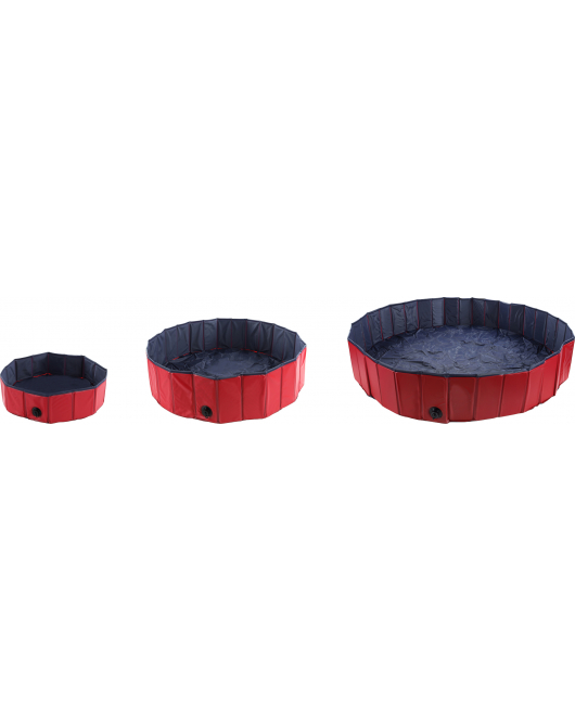 DOGGY SPLASH POOL BLAUW/ROOD 120X 30CM