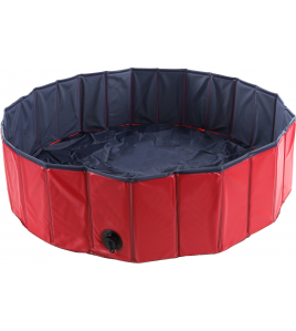 DOGGY SPLASH POOL BLAUW/ROOD 120X 30CM