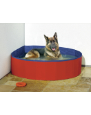 DOGGY SPLASH POOL BLAUW/ROOD 120X 30CM