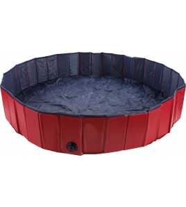 DOGGY SPLASH POOL BLAUW/ROOD 160X 30CM