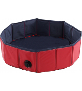 DOGGY SPLASH POOL BLAUW/ROOD 80X 20CM