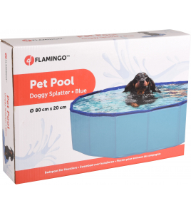 DOGGY SPLATTER POOL BLAUW 80X20CM