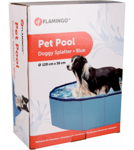 DOGGY SPLATTER POOL BLAUW 120X30CM