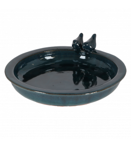 VOGELBAD KERAMIEK ROND PETROL L