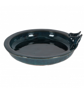 VOGELBAD KERAMIEK ROND PETROL L