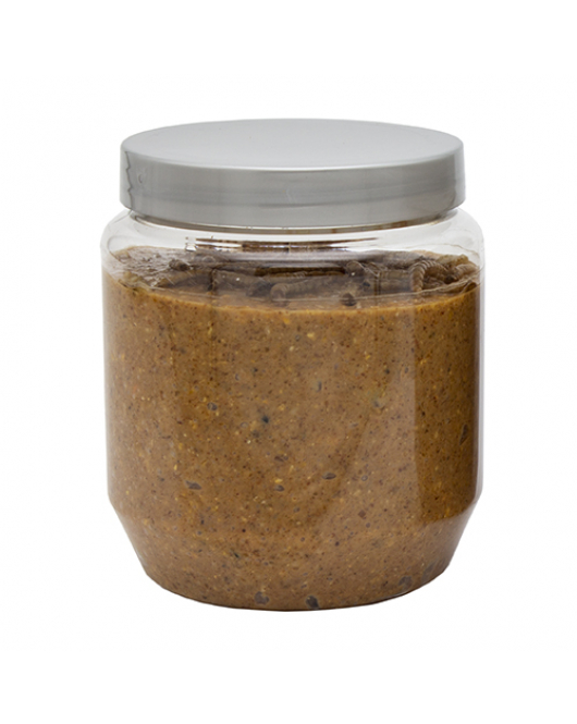 PINDAKAAS MET MEELWORM TOPPING 350 GR. POT