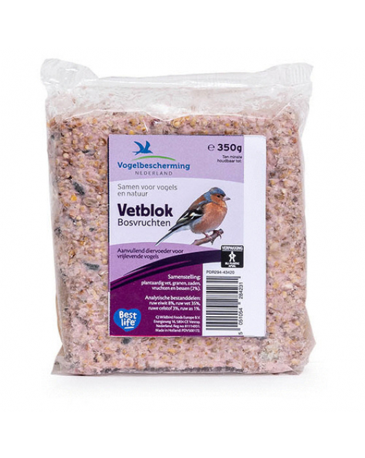WILDBIRD VBN VETBLOK BOSVRUCHTEN 350 G