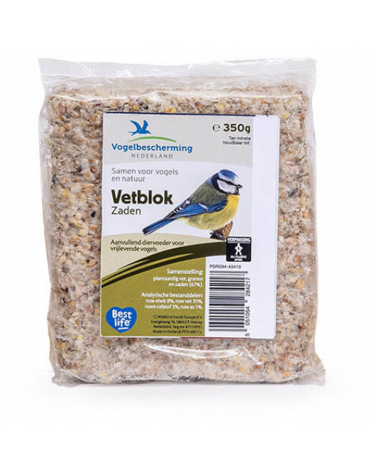 WILDBIRD VBN VETBLOK MET ZADEN 350 G