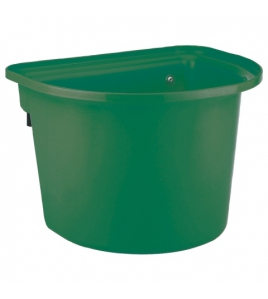 VOERBAK MET OPHANGHAKEN, HALFROND, DONKERGROEN 12L