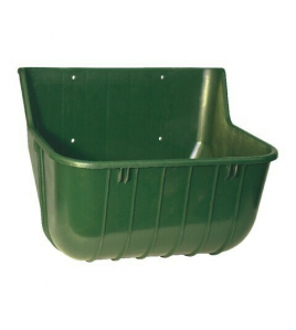 VOERBAK KUNSTSTOF BREED, GROEN 15L