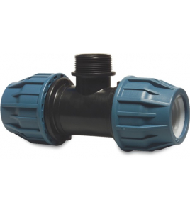 T-STUK 90&deg; PP 32 MM X 1/2&quot; X 32 MM KNEL X BUITENDRAAD X KNEL 16B