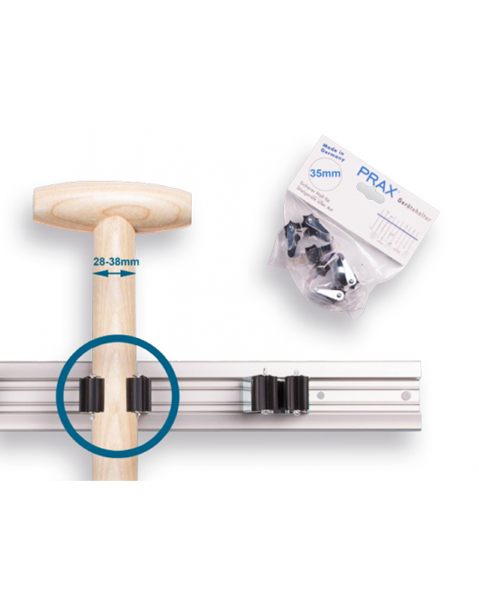 PRAX STEELKLEM ROND 35 MM. PRIJS PER TWEE STUKS IN BLISTERVERPAKKING.