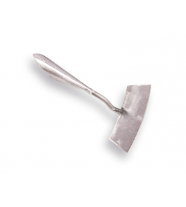 SCHOFFEL GESMEED 18 CM., BLANK, ROND MODEL.