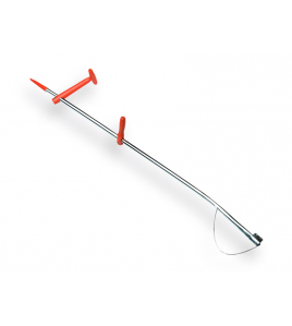 ZEISBOOM RECHT METAAL COMPLEET MET HOUTEN HANDVATEN.