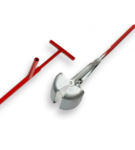 E415 PUTSCHEP 15 CM, VIERKANT MODEL MET AFGERONDE HOEKEN, STEEL 150 CM