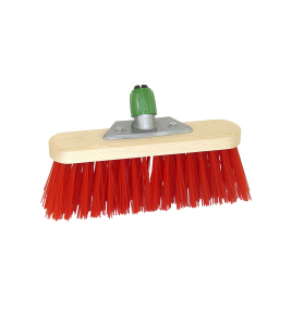 STRAATBEZEM KUNSTVEZEL AFGEROND MODEL 30CM MET STEELHOUDER FSC100%