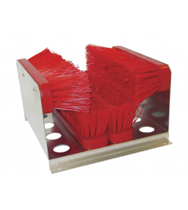 SCHOENVEGER 350X320X220 MM, GEGALVANISEERD, 4 BORSTELS