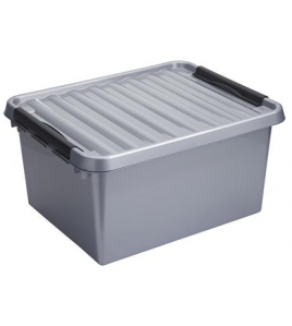 Q-LINE BOX 36 LTR METAAL/ZWART