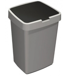 DELTA AFVALBAK 25L KLEP METAAL/ZWART