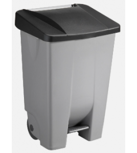 BASIC VUILNISBAK - 80 L - GRIJS/ZWART