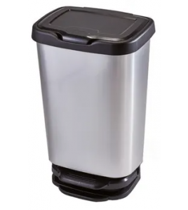 BASIC PEDAALEMMER 40L ALUMINIUM/ZWART