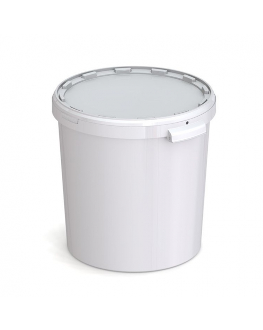 EMMER KUNSTSTOF -MM- WIT 33L. (ZONDER DEKSEL)
