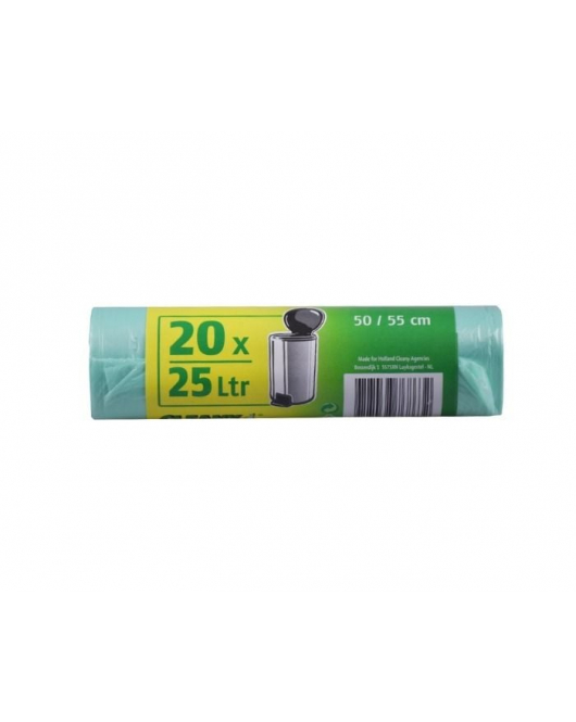 VUILNISZAKKEN / PEDAALEMMERZAKKEN GROEN 25 LITER (20ST)