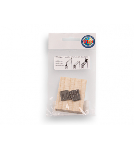 BLISTERKAART BIJLSPIE SET: KLEINE HOUTEN SPIE + 2 WIGGEN NR. 2.