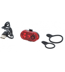 ACHTERLICHT XLC ALTAIR CL-R26 LED USB ZWART ACHTERLICHT XLC ALTAIR CL-R26 LED USB ZWART