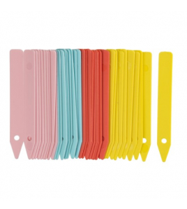 STEEKETIKETTEN H10 CM GEKLEURD 40 STUKS/SET