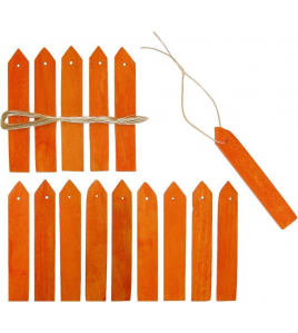BAMBOE PLANTENETIKETTEN MET IJZERDRAAD GEKLEURD H10CM SET A 15 STUKS