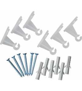 BEVESTIGINGSSET KLIMREKKEN TRANSPARANT KUNSTSTOF