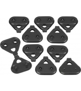 BEVESTIGINGSCLIP GEWEV.SCHERMG 10STS/SET ANTRACIET