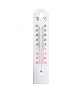 KELVIN 2 MUURTHERMOMETER 20X4,5X0,6CM WIT KUNSTSTOF